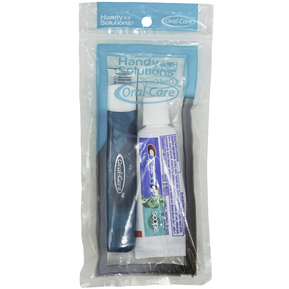 Crest with scope travel paste & brush combo bag