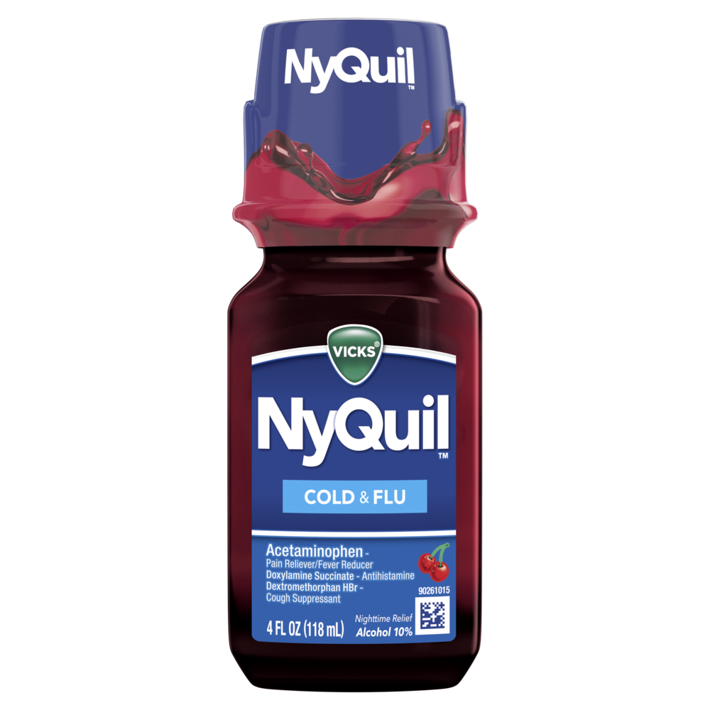 Vicks nyquil cherry cold and flu liquid 4oz