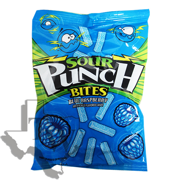 SOUR PUNCH BITES BLUE RASPBERRY 5oz - Hanging Bags - Candy, Mints ...