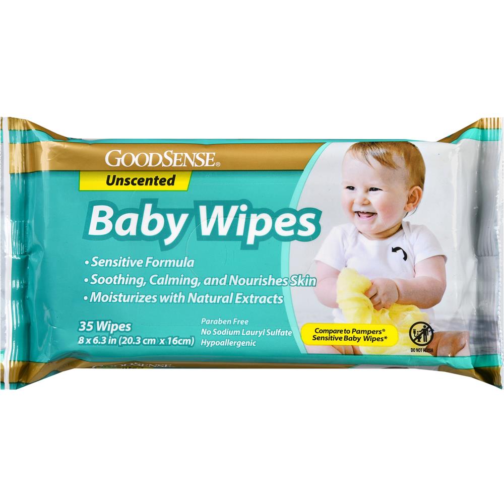 Goodsense unscented baby wipes 35ct