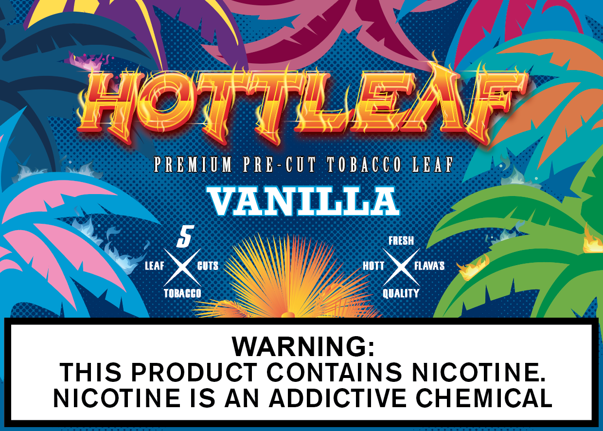 Hottleaf premium cut vanilla tobacco leaf 8/5pk