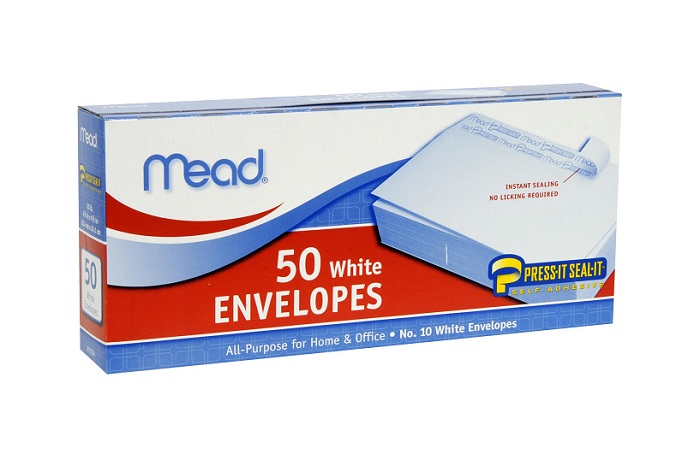 Mead white envelopes 50ct
