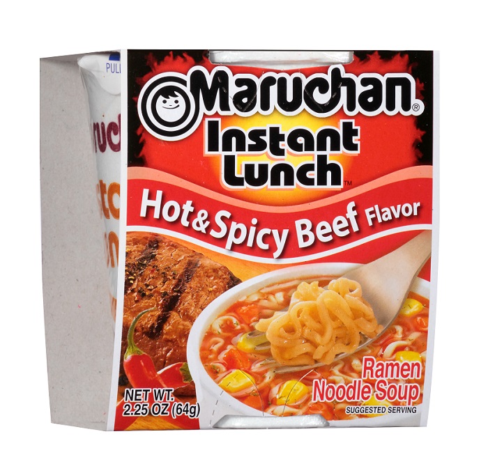 Maruchan hot & spicy beef instant 12ct 2.25oz