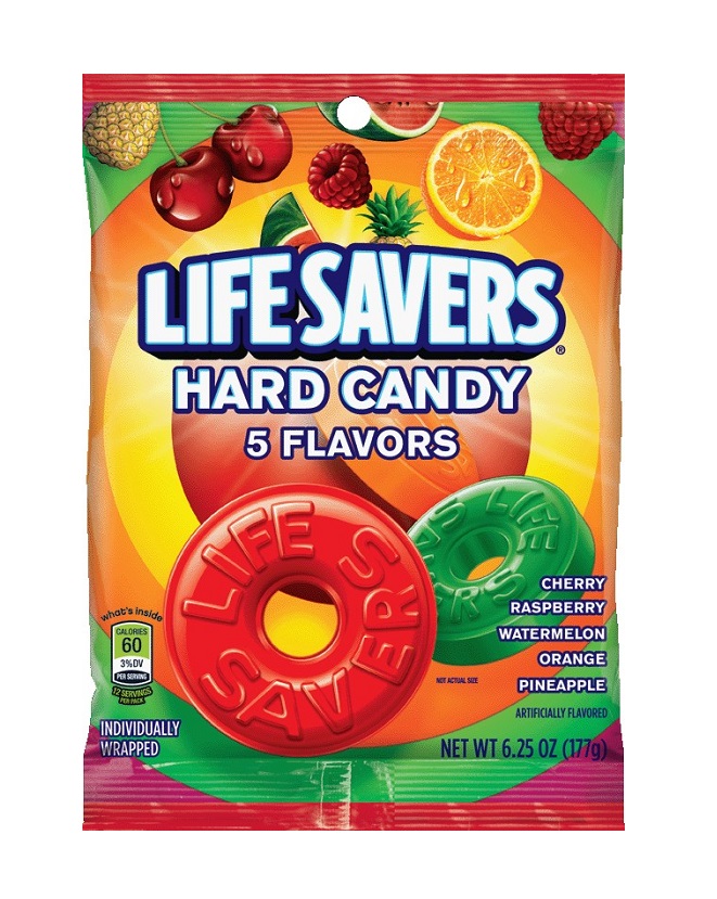 LIFE SAVERS 5 FLAVORS HARD CANDY 6.25OZ - Hanging Bags - Candy, Mints ...