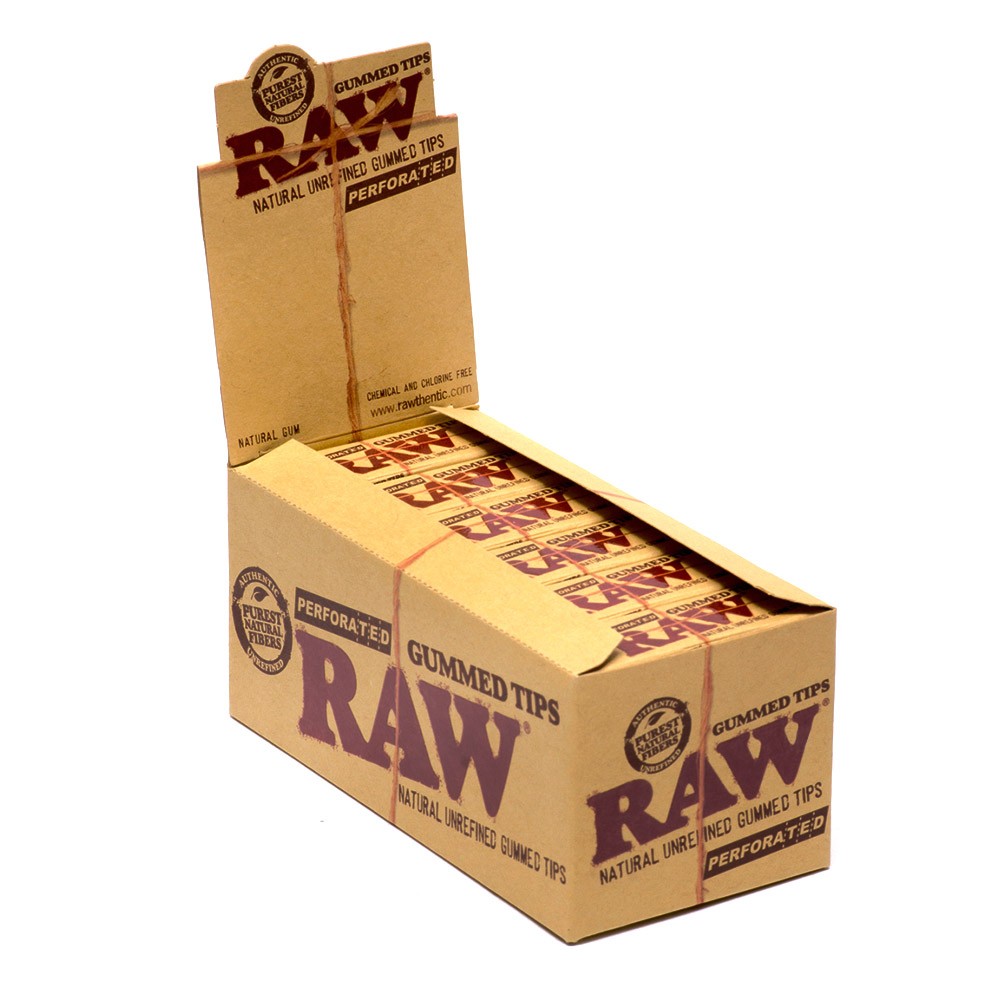 Raw gummed tips perforated 24ct