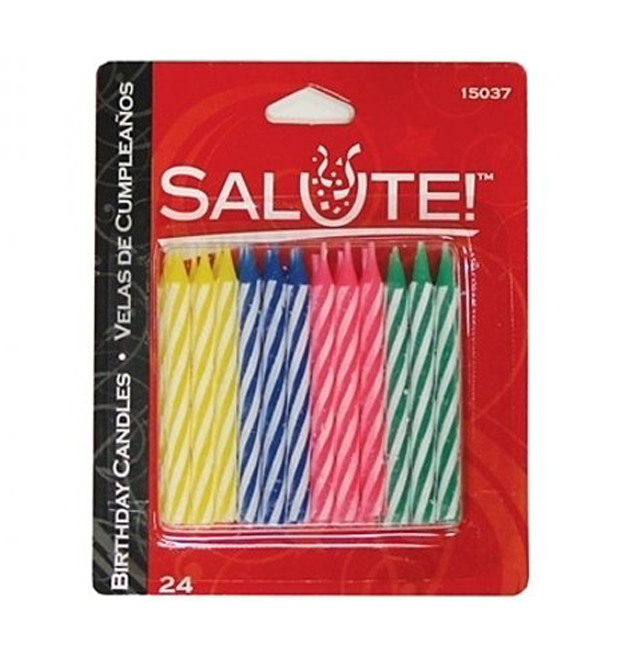 Salute birthday candles 24ct