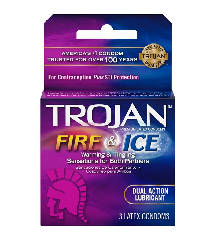 Trojan fire & ice dual lubricated 6ct
