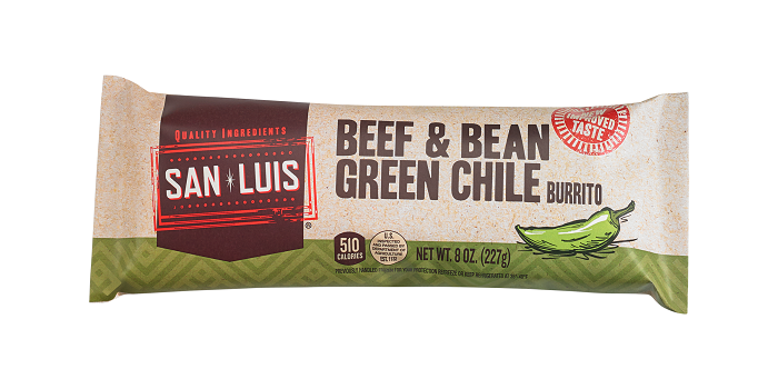 San luis green chile beef & bean burrito 8oz