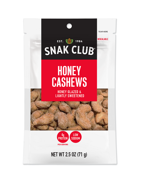 Snak club honey cashews 2.5oz