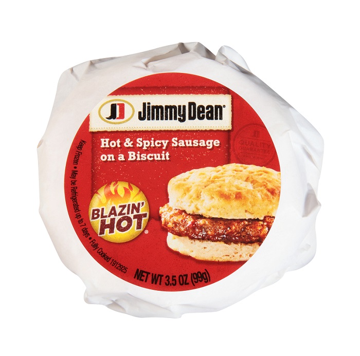 Jimmy dean hot & spicy saugage biscuit 3.5oz