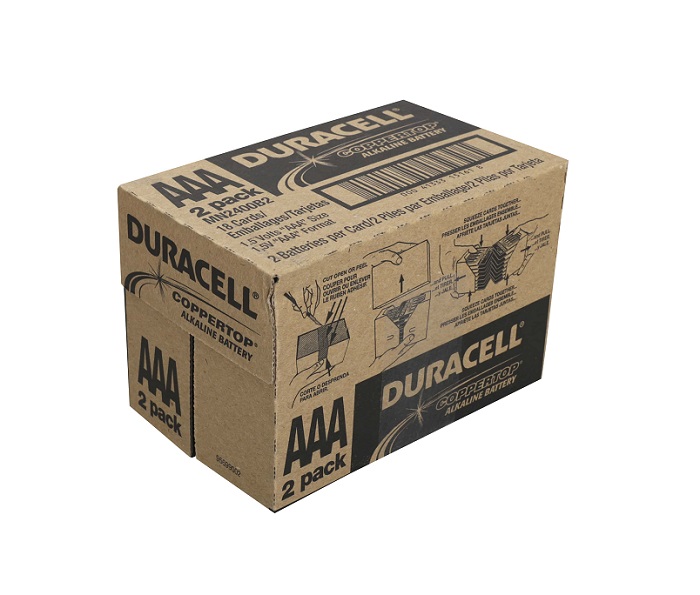 Duracell coppertop aaa 2pk 18ct