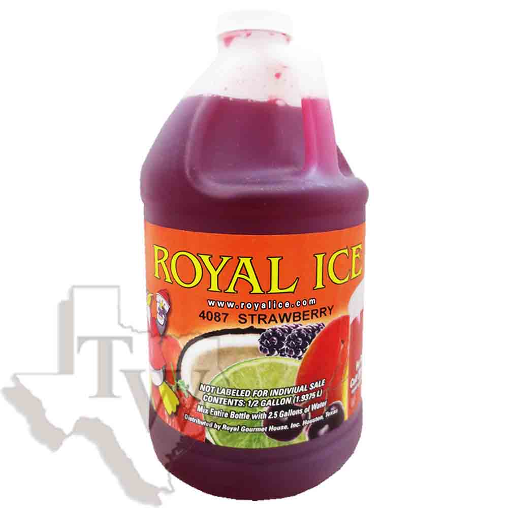 Royal ice strawberry slushy 1/2gal
