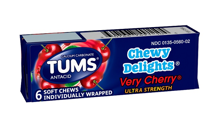Tums very cherry chewy delights12ct