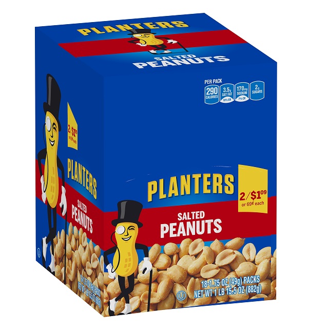 Planter salted peanut 2/$1.09 18ct