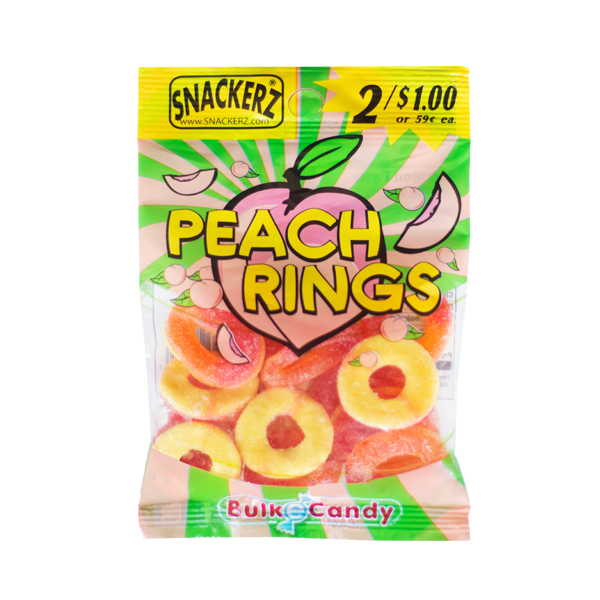 Snackerz 2/$1 peach rings