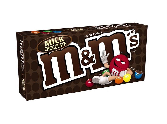 M&m`s milk chocolate thtr box 3.1oz