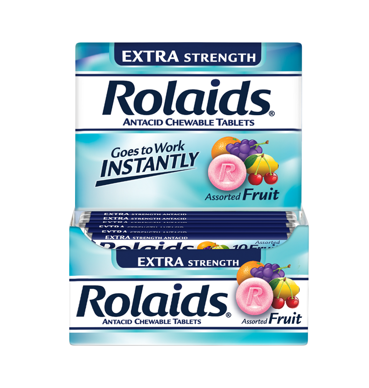 Rolaids asst fruit extra strength tab 12ct
