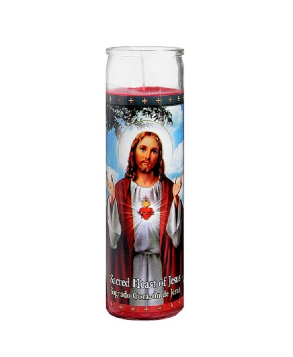 Glass candle religious