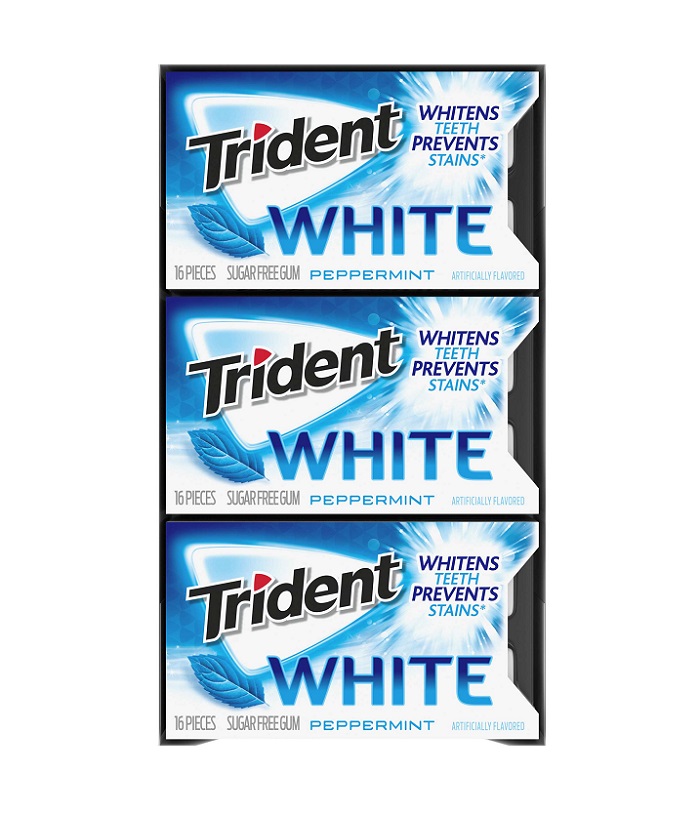 Trident white peppermint gum 9ct