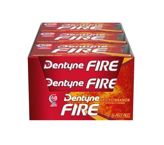 Dentyne fire spicy cinnamon gum 9ct