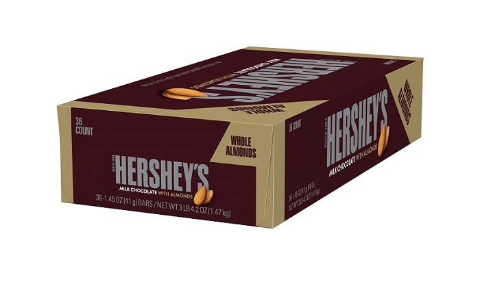 Hershey`s chocolate with almonds 36ct