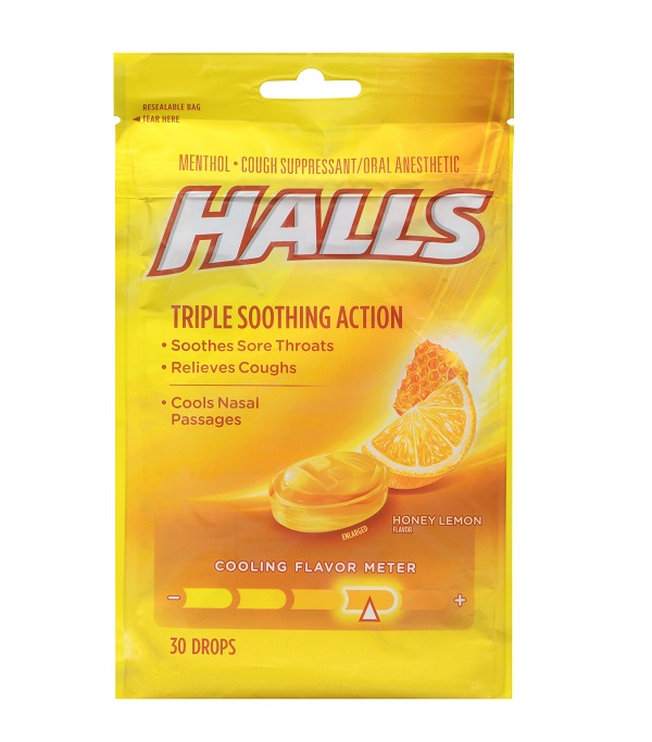 Halls honey lemon h/b 30ct