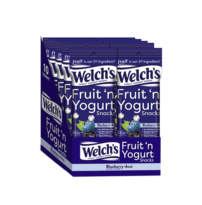 Welch`s blueberry acai fruit n yogurt 10ct
