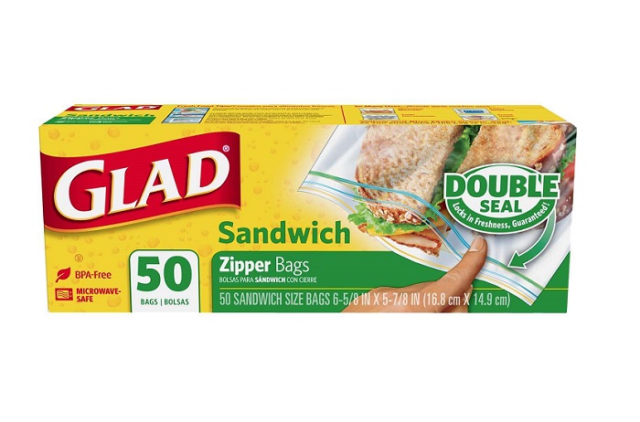 Glad sandwich zipper bag 50ct
