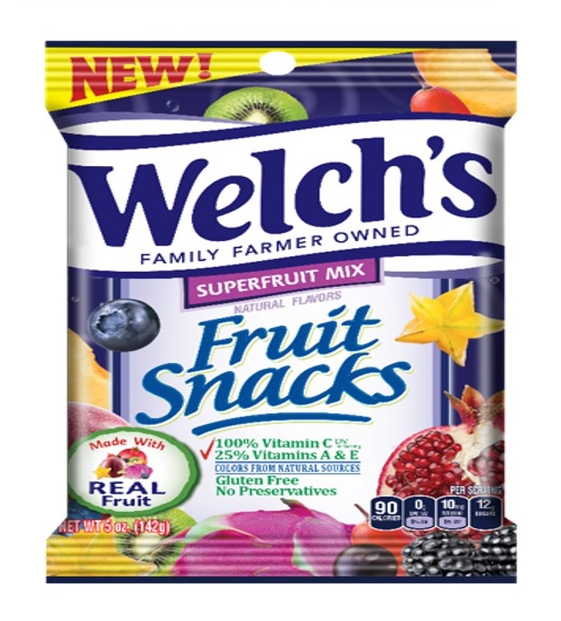 Welch`s superfruit mix fruit snacks h/b 5oz