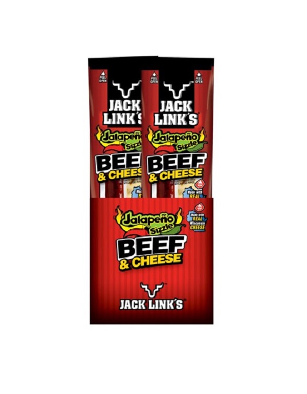 Jack links jalapeno sizzle beef cheese 16ct