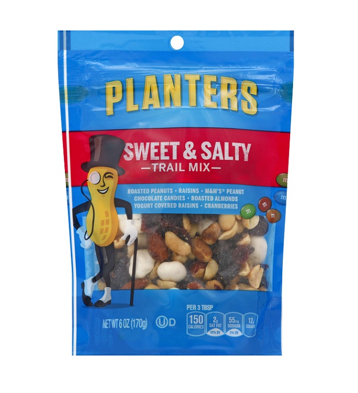 Planters sweet & nut trail mix h/b 6oz