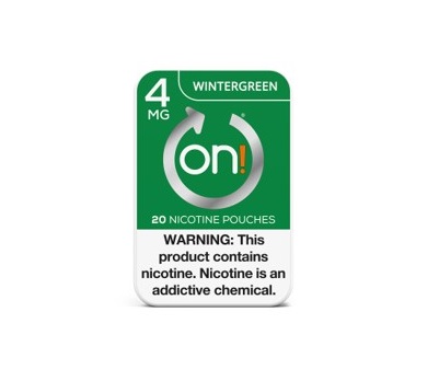 On wintergreen nicotine pouch 4mg 5ct