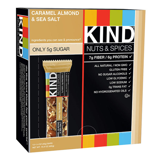 Kind caramel almond & seasalt 12ct