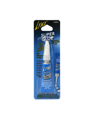 Lynx super glue in metal tube