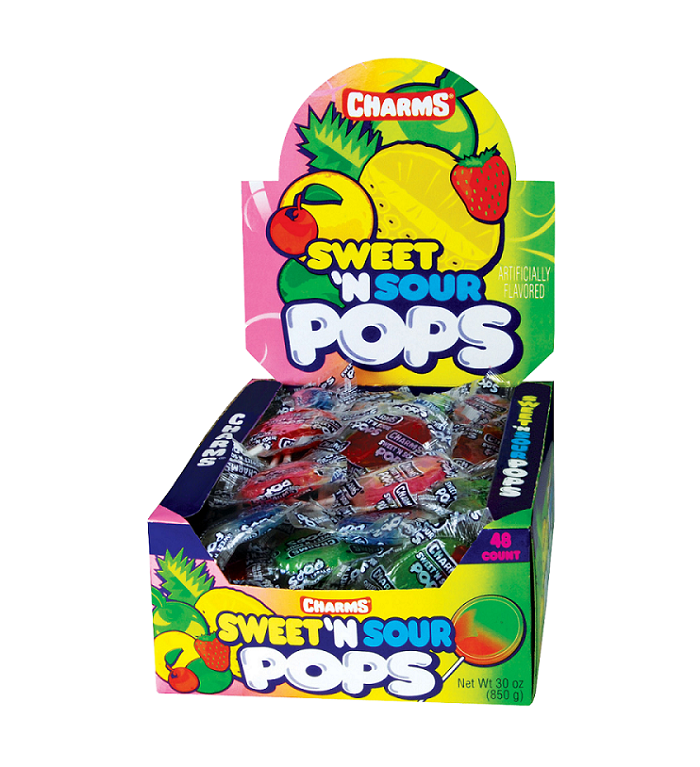 Charms sweet sour pop 48ct