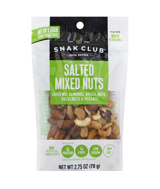 Snak club salted mixed nuts 2.75oz