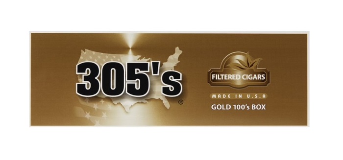 305 cigar gold 100`s box 10/20pk
