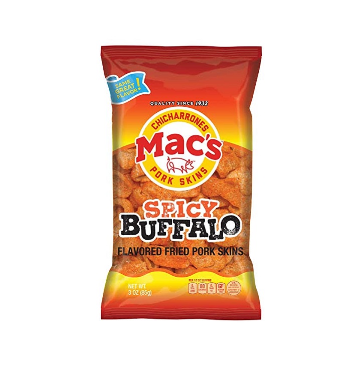 Mac`s spicy buffalo pork skin 3oz