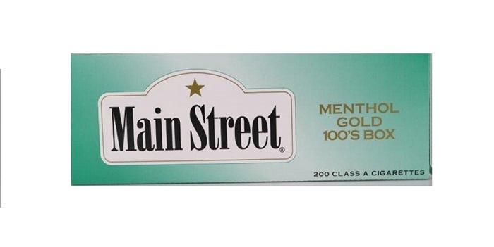 Main street menthol gold 100 box