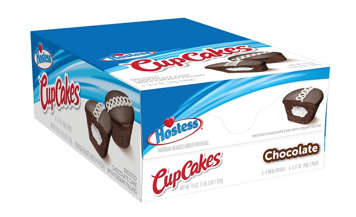 Hostess chocolate frosted cup cake 6ct