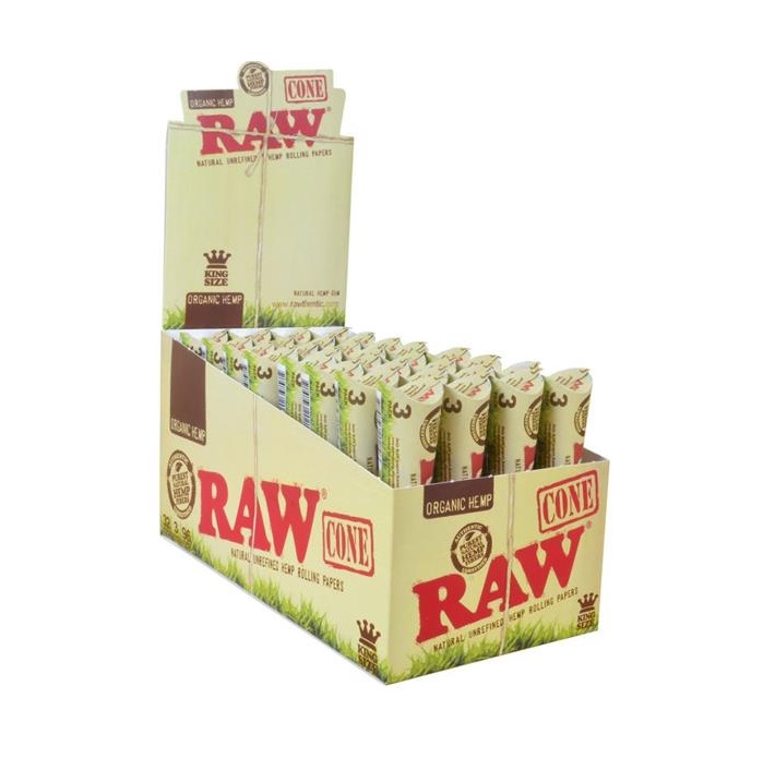 Raw organic k/s pre-rolled cone 32/3pk