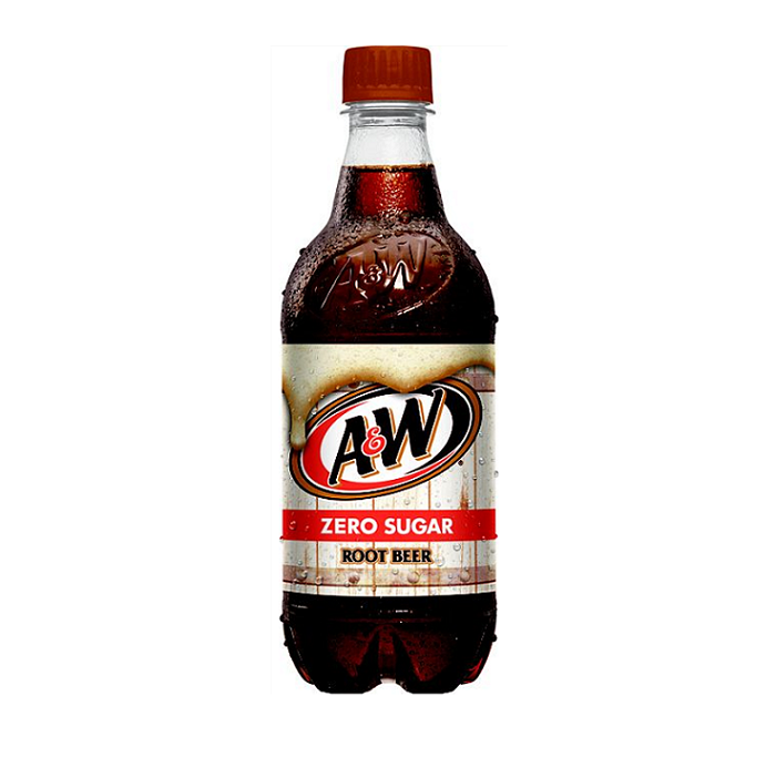 A&w root beer zero sugar 24ct 20oz