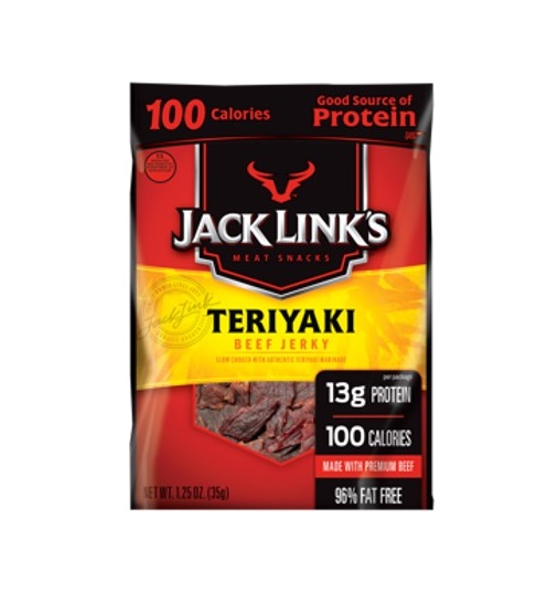 Jack links teriyaki  beef jerky10ct 1.25oz
