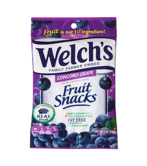 Welch`s concord grape fruit snacks h/b 5oz