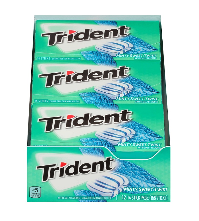 Trident minty sweet twist gum 12ct