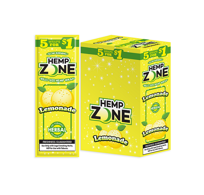 Hemp zone lemonade wraps 5/$1 15/5pk