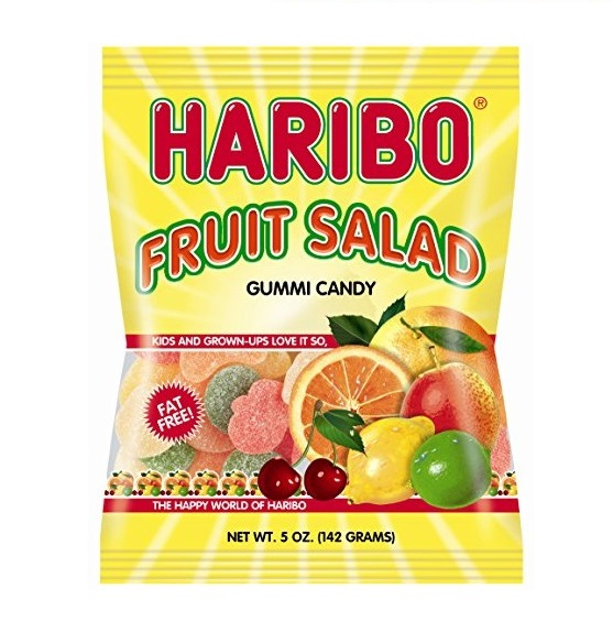 Haribo fruit salad gummi candy h/b 5oz