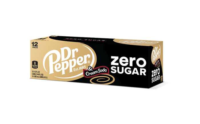 Dr pepper cream soda zero sugar 12ct 12oz