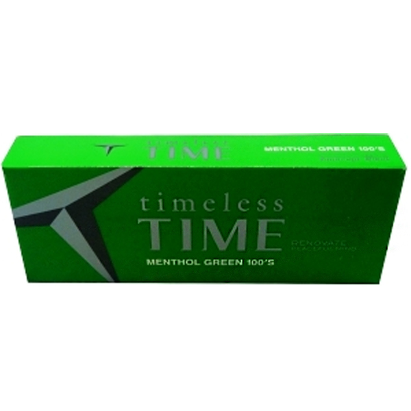 TIME MENTHOL GREEN 100 BOX - Budget Brands - Cigarettes - Texas Wholesale