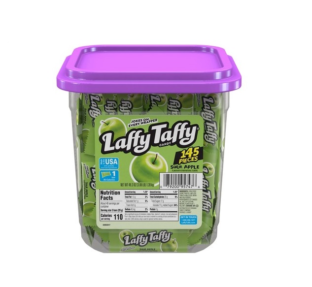 Laffy taffy sour apple jar 145ct